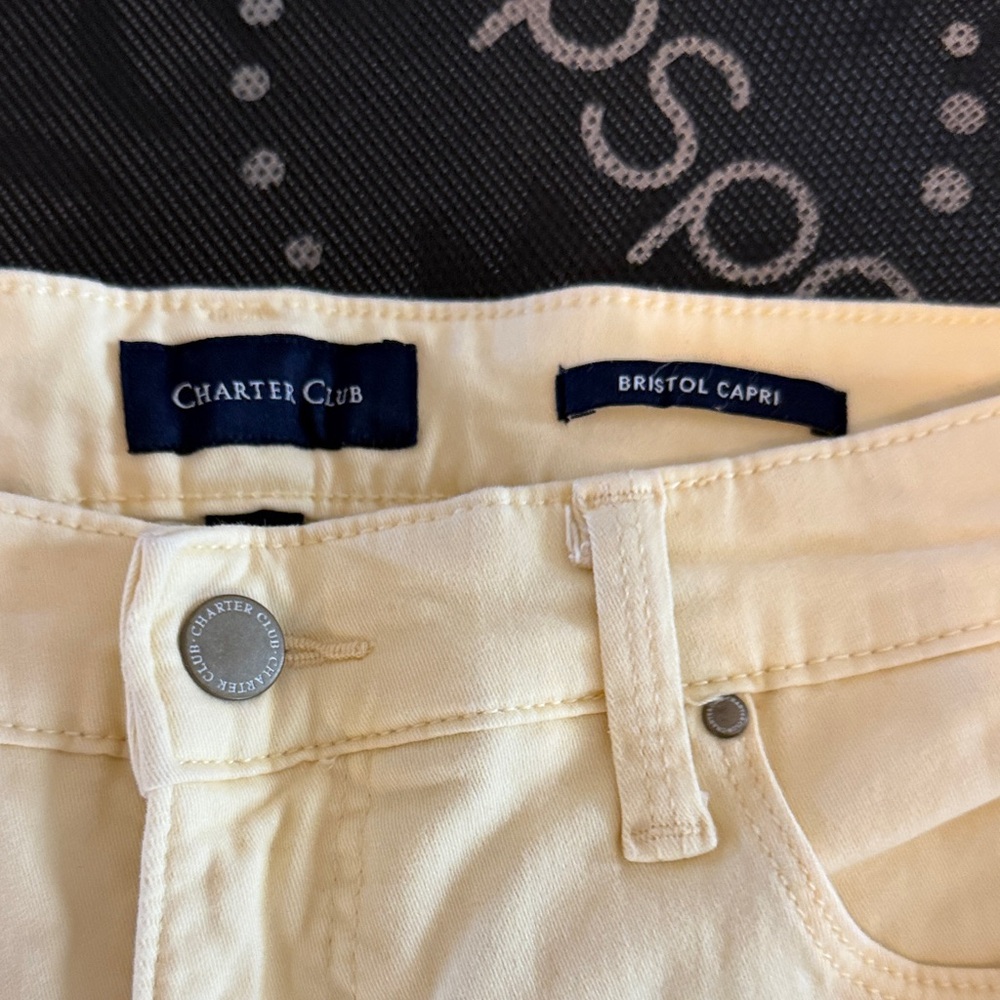 Charter Club Cream Bristol Capri Pants